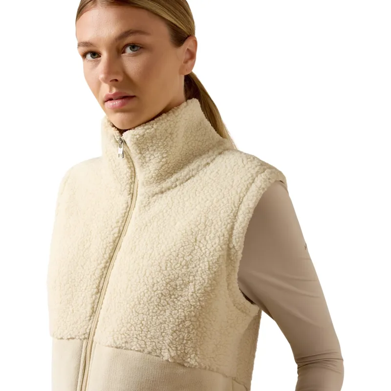 Ariat Laviolette Womens Full Zip Gilet - Almond Milk-2