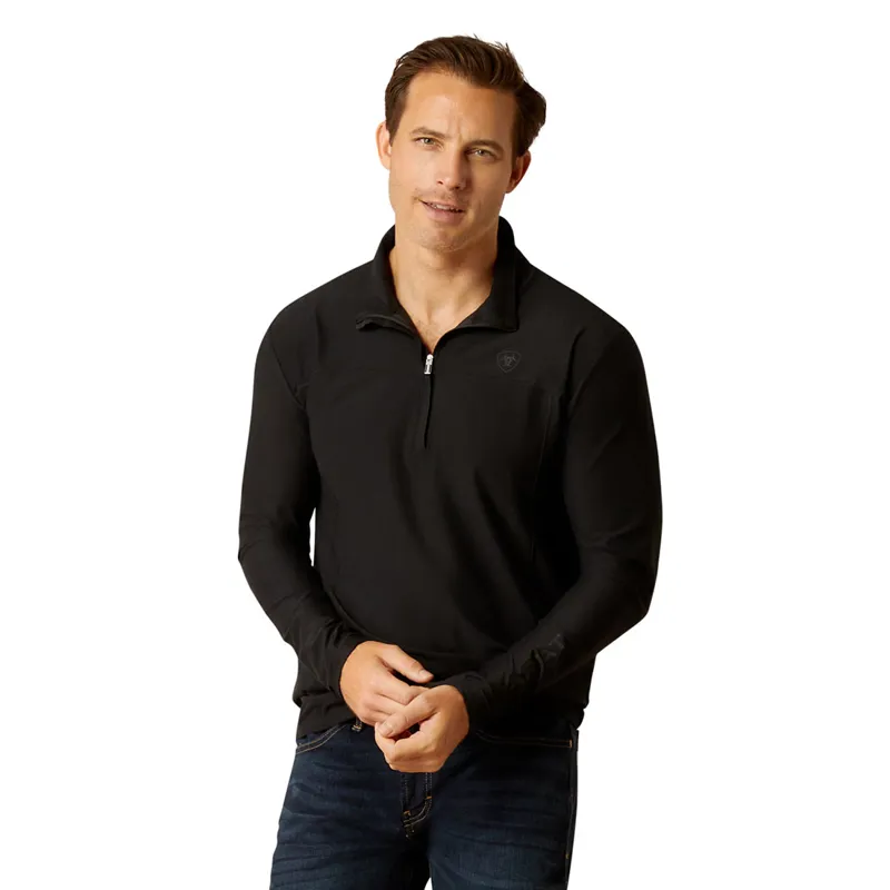 Ariat Lowell 3.0 1/4 Zip Mens Base Layer - Black