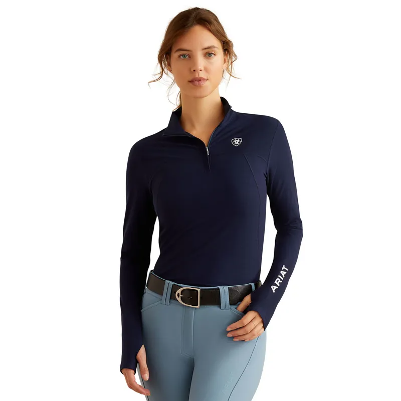 Ariat Lowell 3.0 1/4 Zip Ladies Base Layer - Navy Eclipse