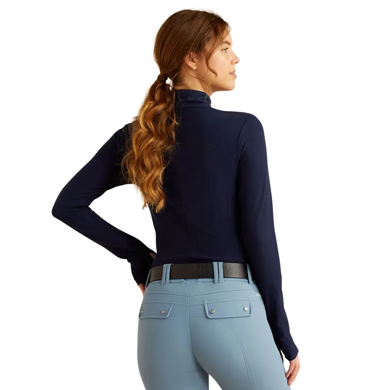 Ariat Lowell 3.0 1/4 Zip Ladies Base Layer - Navy Eclipse-2