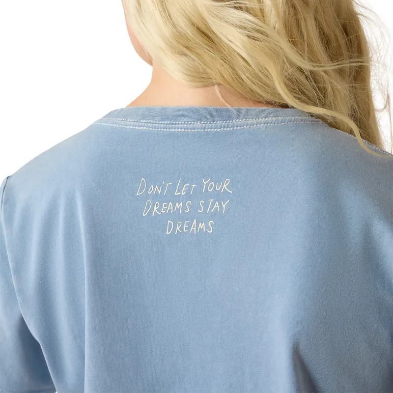 Ariat Lucky Dreams Womens T-Shirt - Ashleigh Blue-3