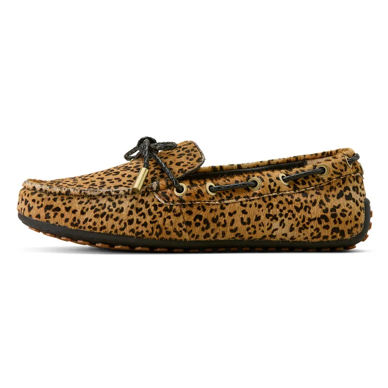 Ariat Margot Womens Driving Moccasins - Mini Cheetah Hair On-2