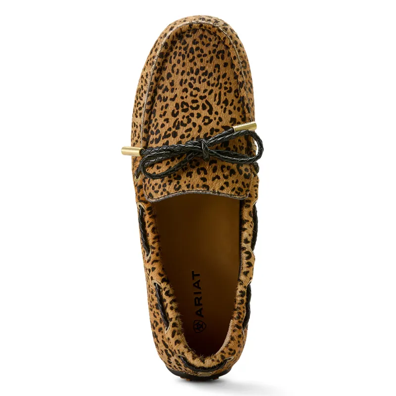 Ariat Margot Womens Driving Moccasins - Mini Cheetah Hair On-3