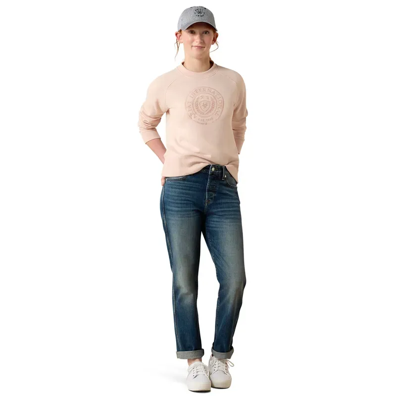 Ariat Martine Junior Girls Sweatshirt - Sepia Rose-1