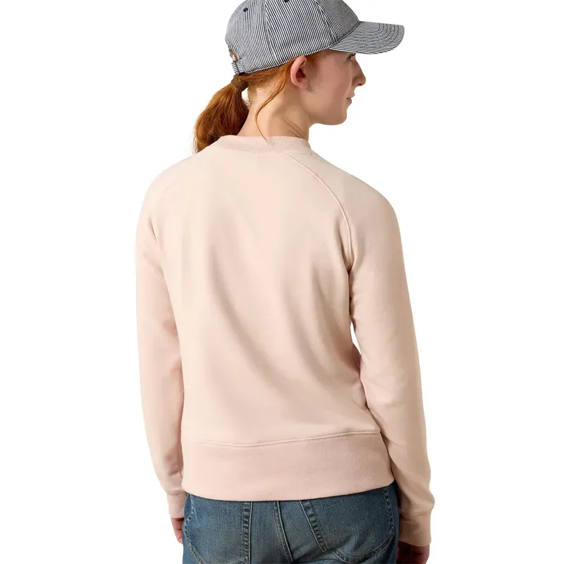 Ariat Martine Junior Girls Sweatshirt - Sepia Rose-2