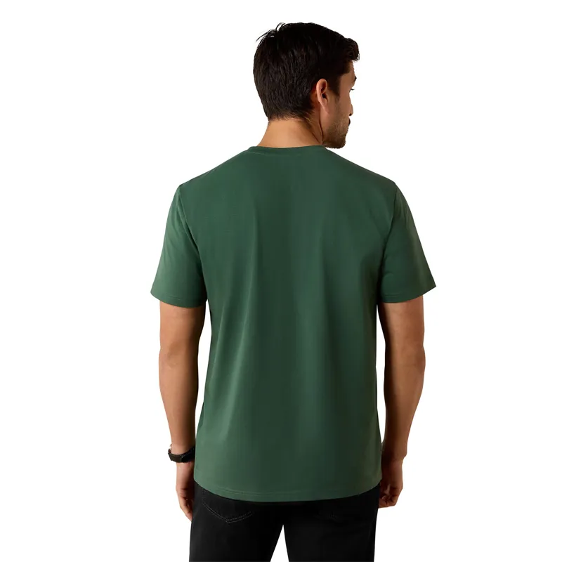 Ariat Vertical Logo Mens Tee - Monstera-1