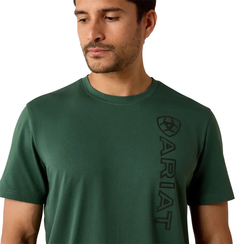 Ariat Vertical Logo Mens Tee - Monstera-2