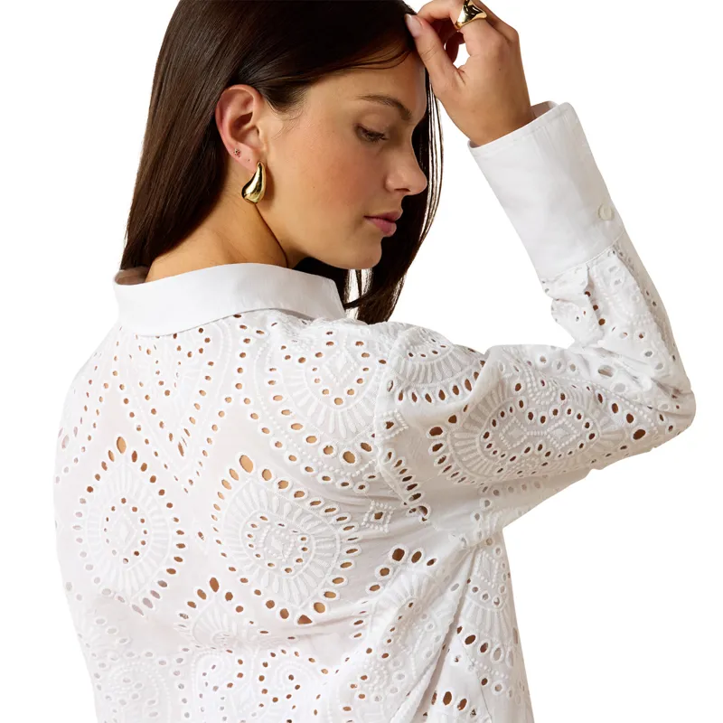 Ariat Country Millington Womens Blouse - White-2