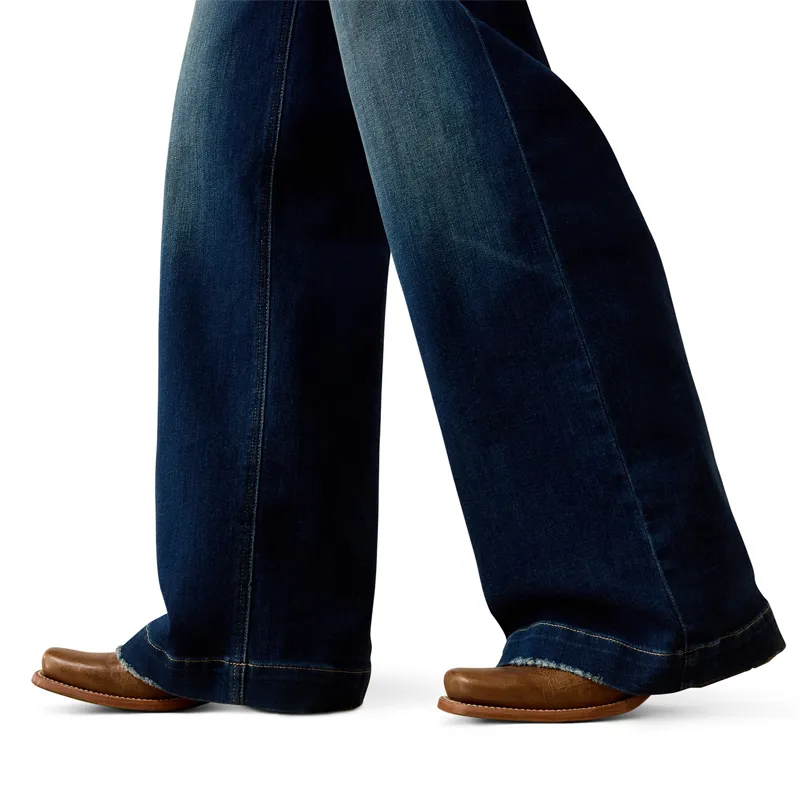 Ariat Fiona Womens Mid Rise Boot Cut Jeans - Blue-5