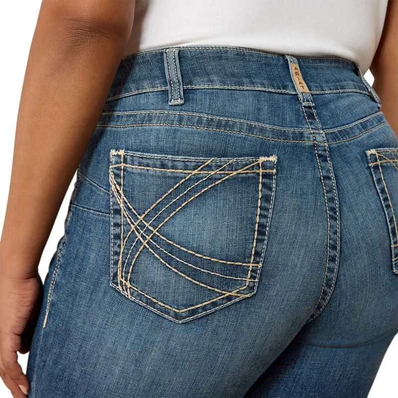 Ariat Estelle Womens Mid Rise Straight Leg Jeans - Blue-4