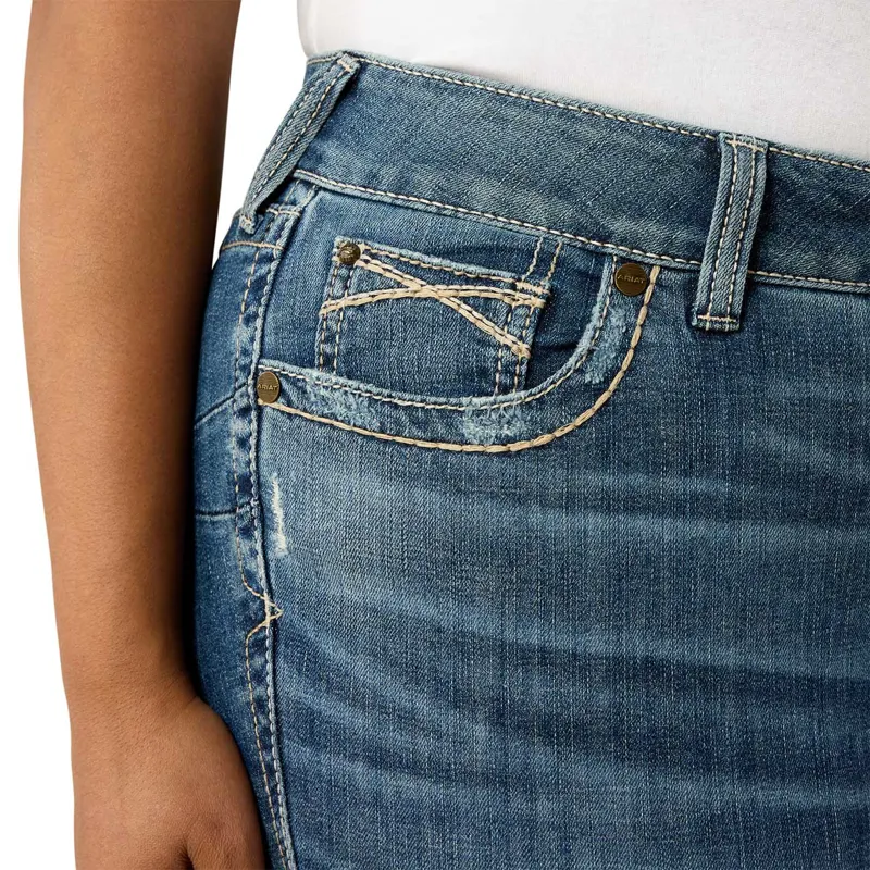 Ariat Estelle Womens Mid Rise Straight Leg Jeans - Blue-5