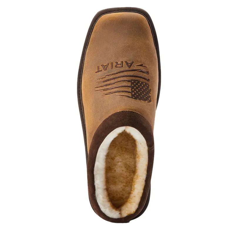 Ariat Patriot Mens Square Toe Slippers - Dusty Brown-3