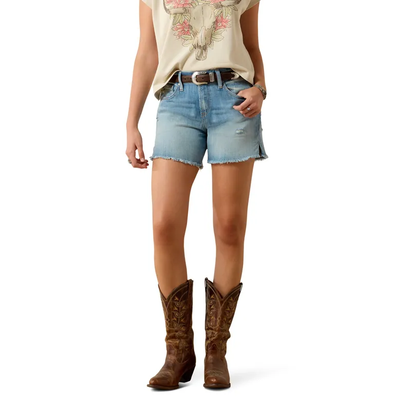 Ariat Jazmine Perfect Rise Womens Denim Shorts - Blue-2