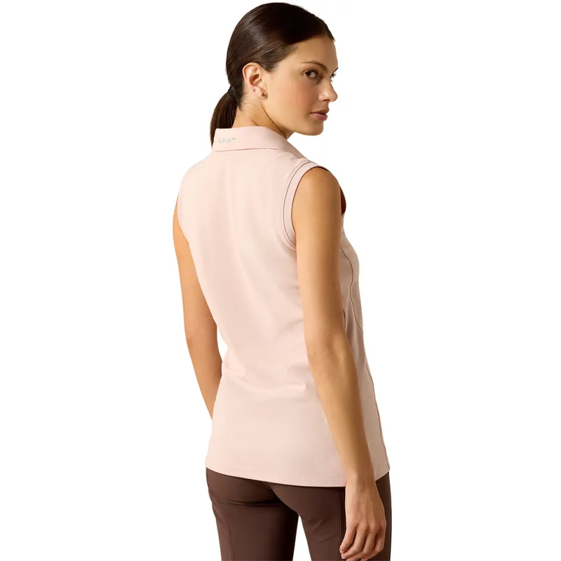 Ariat Prix 3.0 Womens Sleeveless Polo Shirt - Sepia Rose-1