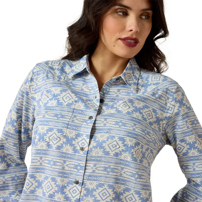Ariat Billie Jean Womens Shirt - Ashleigh Blue Crystal-2