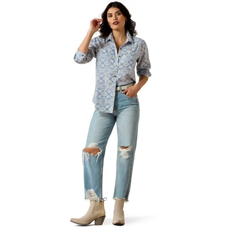 Ariat Billie Jean Womens Shirt - Ashleigh Blue Crystal-3
