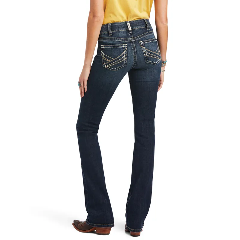 Ariat R.E.A.L. Perfect Rise Womens Lexie Boot Cut Jeans - Blue-2