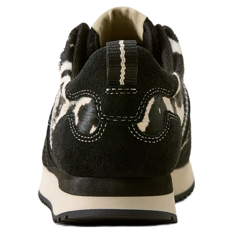 Ariat Ranch Runner Womens Trainers - Black/White Hair On-3