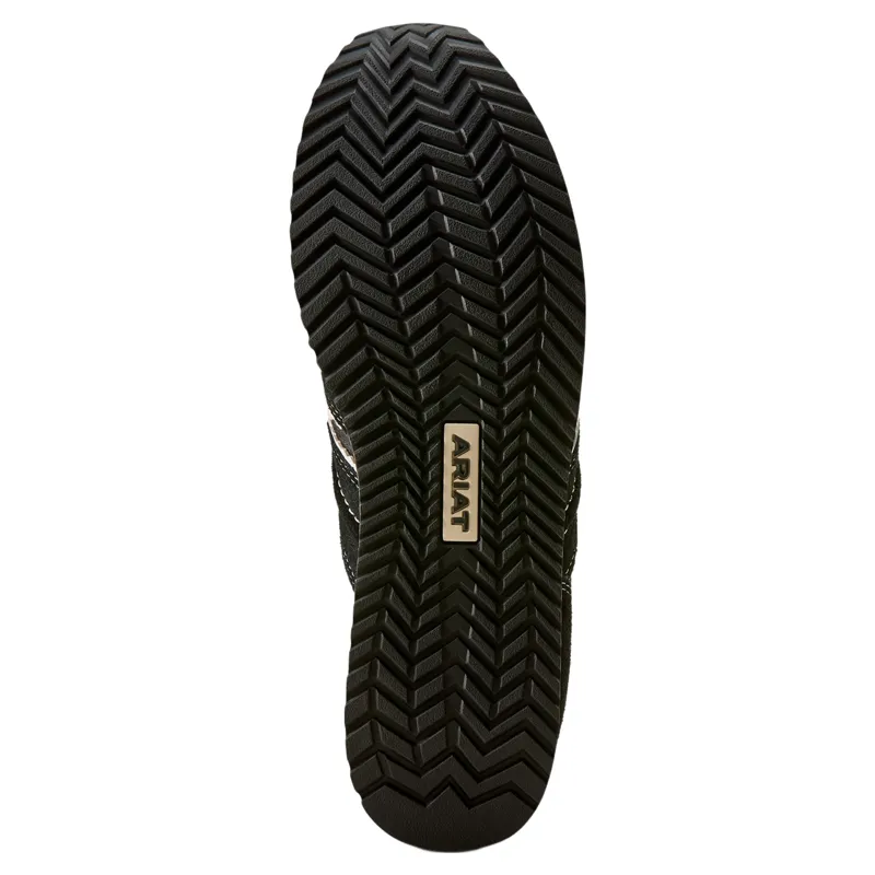 Ariat Ranch Runner Womens Trainers - Black/White Hair On-7