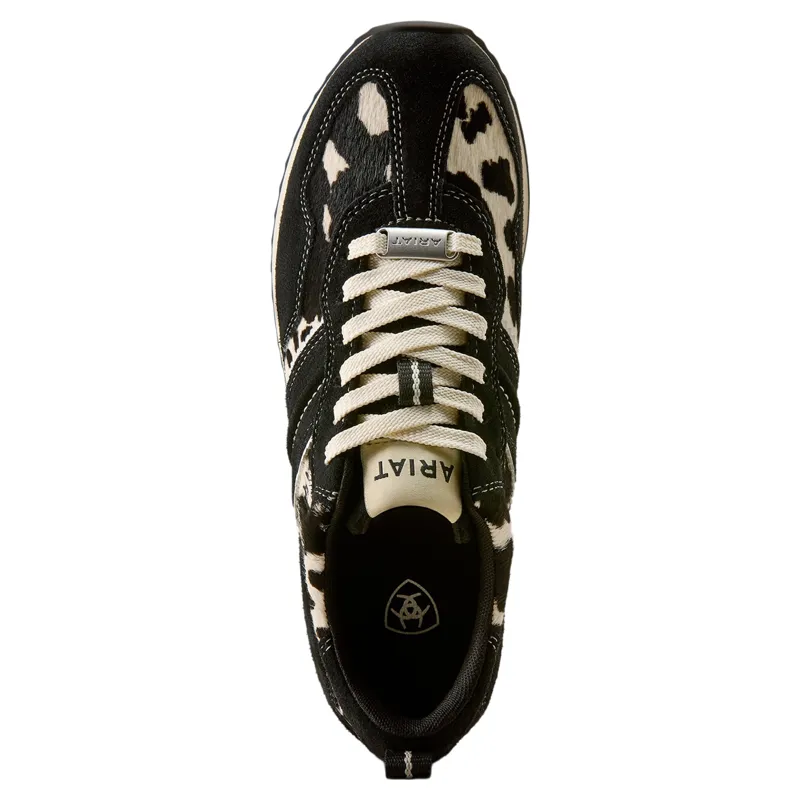 Ariat Ranch Runner Womens Trainers - Black/White Hair On-2