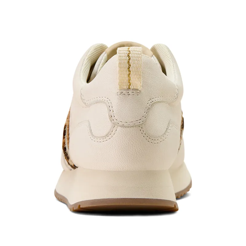Ariat Ranch Runner Womens Trainers - Bright Cream/Leopard-4