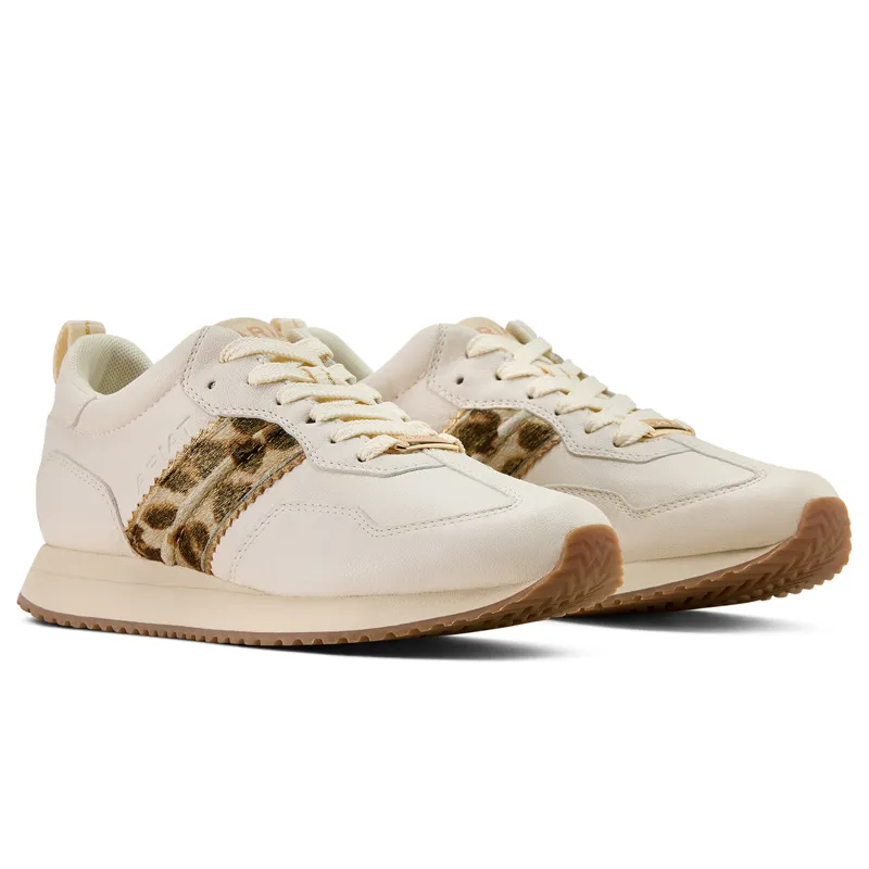 Ariat Ranch Runner Womens Trainers - Bright Cream/Leopard-1