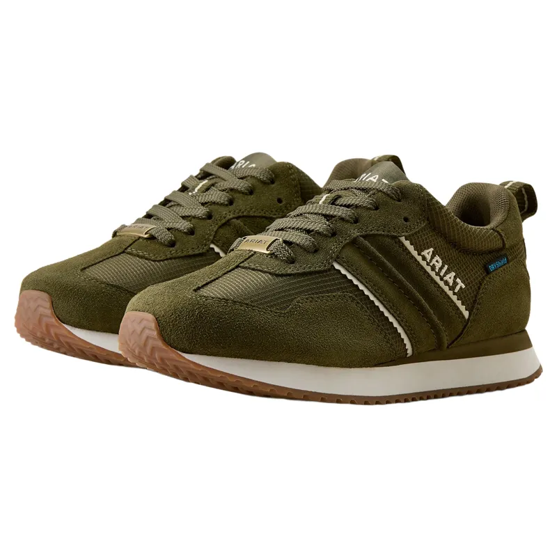 Ariat Ranch Runner Waterproof Womens Trainers - Olive Night-1