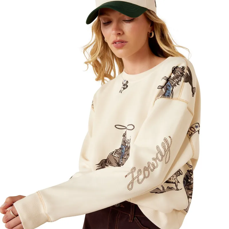 Ariat Rancher Womens Sweatshirt - Parchment-3