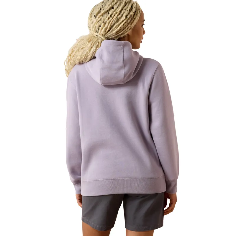 Ariat Rebar Lightweight Logo Womens Half Zip Hoodie - Purple Ash-1
