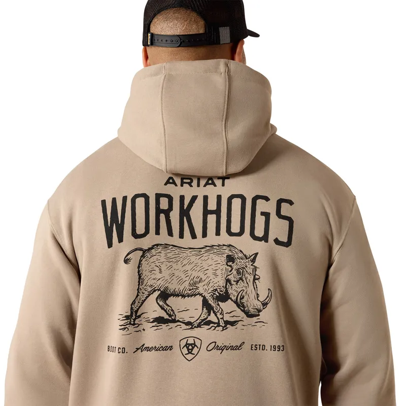 Ariat Rebar Lightweight Mens Workhog Hoodie - Greige-3