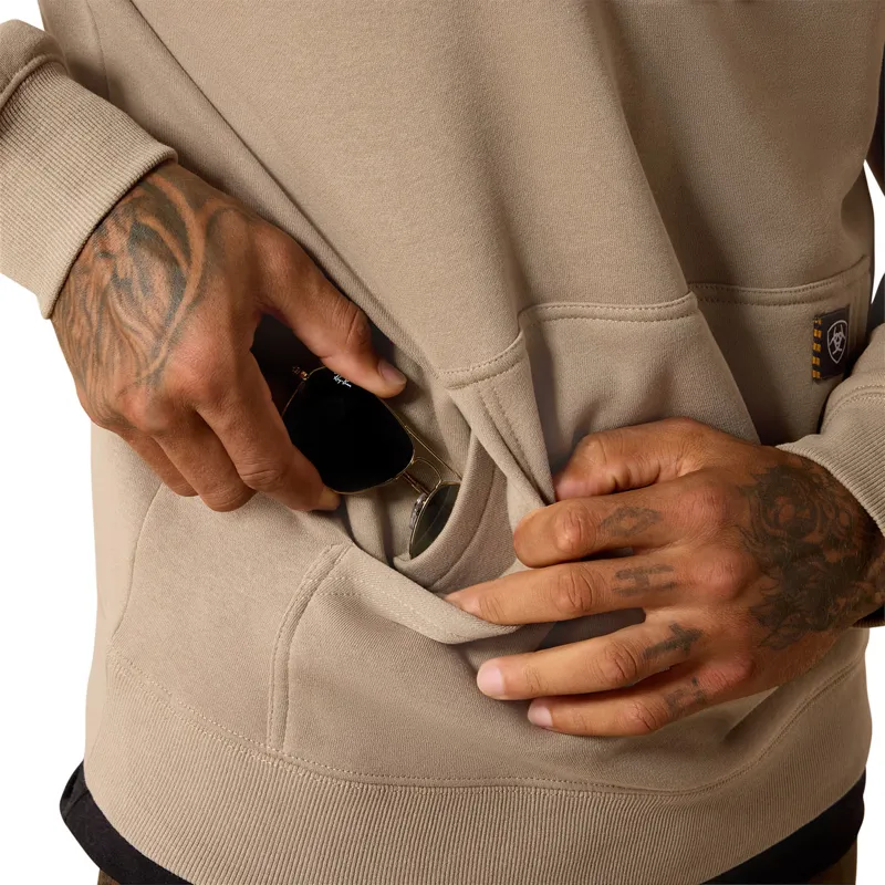 Ariat Rebar Lightweight Mens Workhog Hoodie - Greige-4