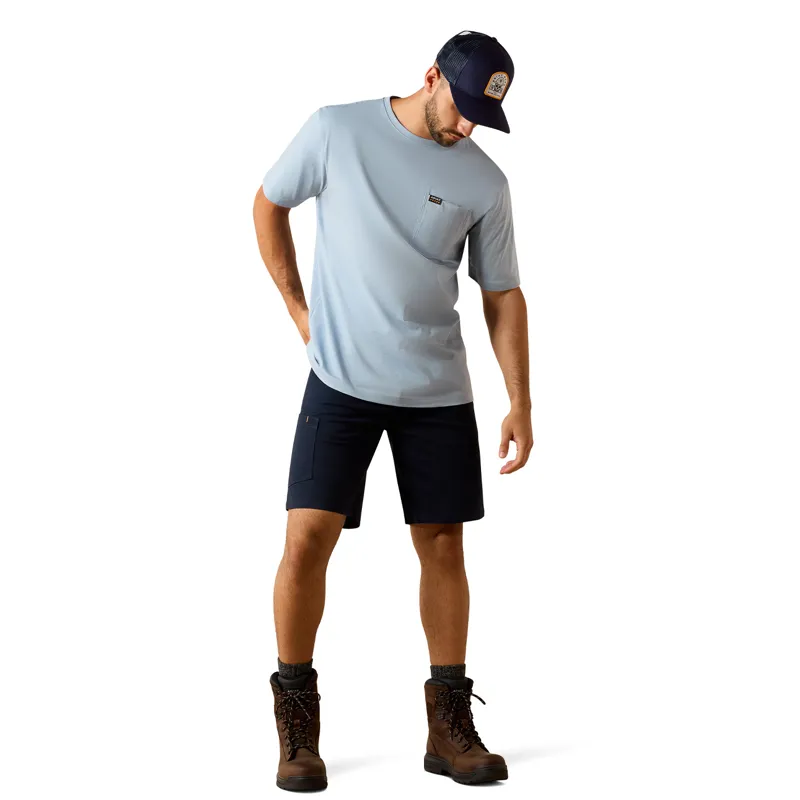 Ariat Rebar Cotton Strong Mens T-Shirt - Dusty Blue-2