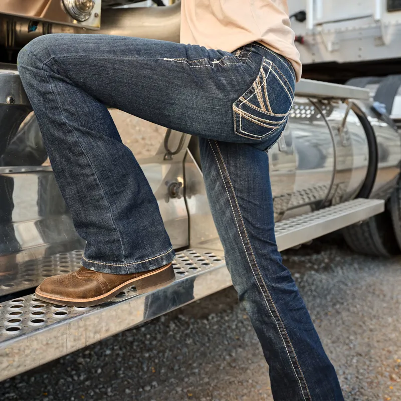 Ariat R.E.A.L. Perfect Rise Womens Lexie Boot Cut Jeans - Blue-5