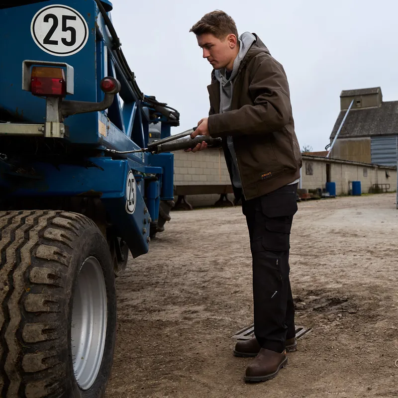 Ariat Rebar Cordura M7 Slim Dynamic Utility Straight Mens Work Trousers - Black-7