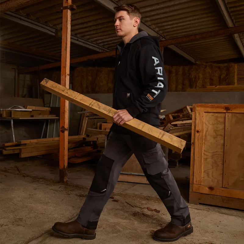 Ariat Rebar Cordura M7 Slim Dynamic Utility Straight Mens Work Trousers - Charcoal-7