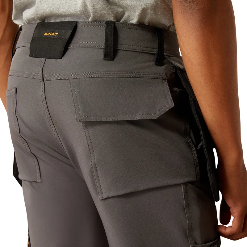 Ariat Rebar Cordura M7 Slim Dynamic Utility Straight Mens Work Trousers - Charcoal-4