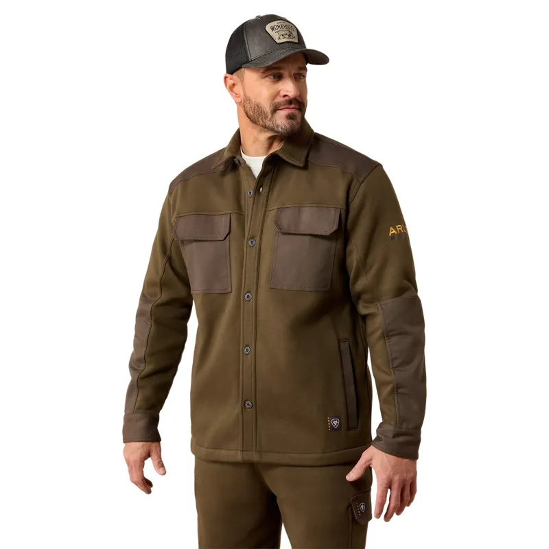 Ariat Rebar Workman Duracanvas Mens Shirt Jacket - Earth