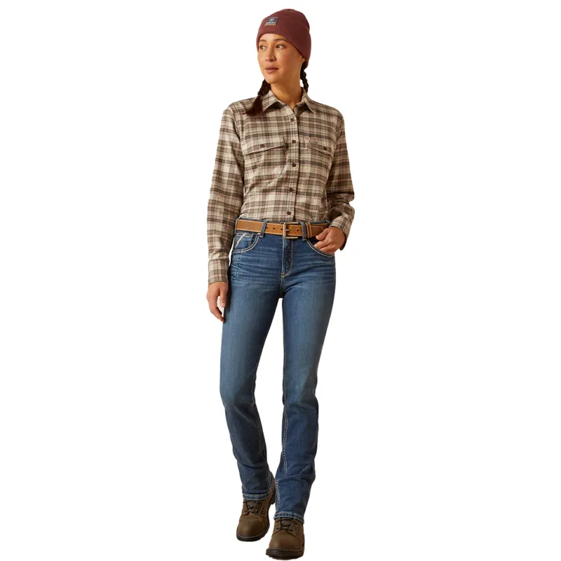 Ariat Riveter Rebar High Rise Womens Straight Leg Jeans - Blue-1