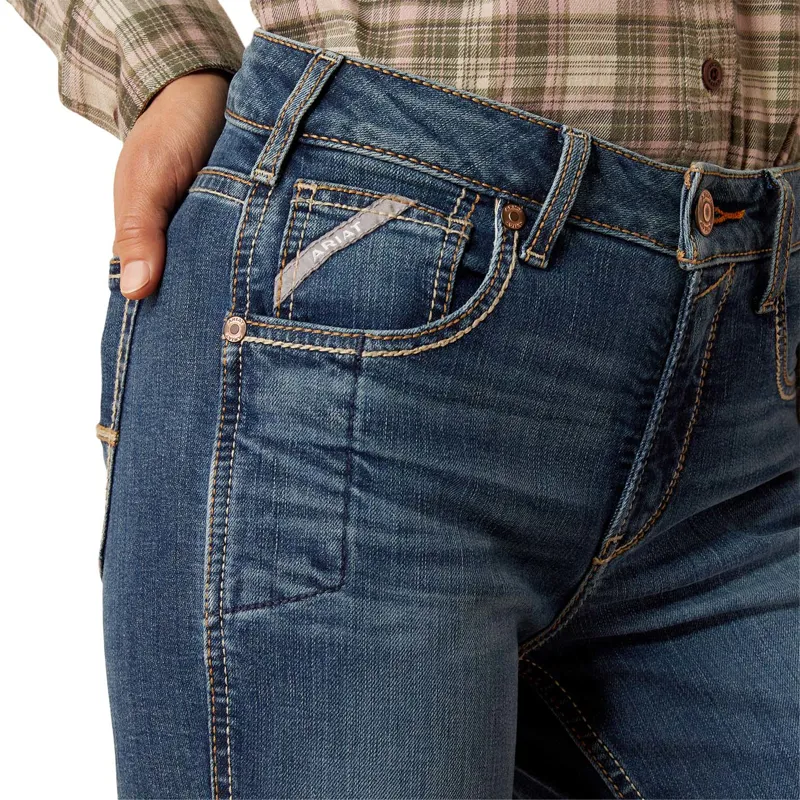 Ariat Riveter Rebar High Rise Womens Straight Leg Jeans - Blue-3