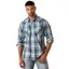 Ariat Mens Retro Long Sleeve Shirt - Heathcliff/Blue