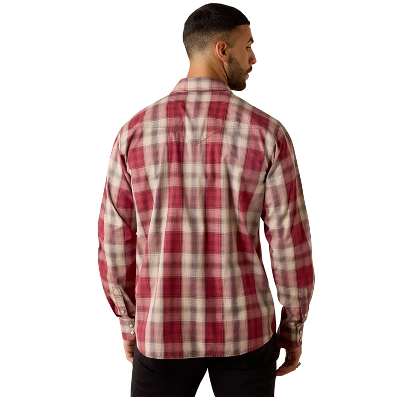 Ariat Mens Retro Long Sleeve Shirt - Hawthorne/Red-1