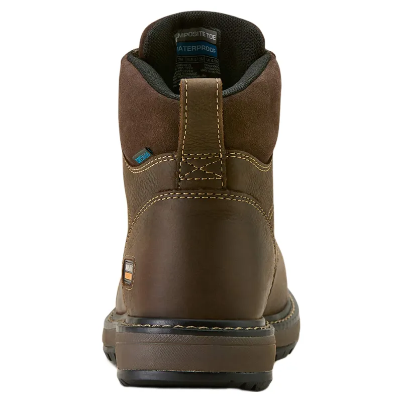 Ariat Riveter H2O Womens  Waterproof Composite Toe Work Boots - Dark Brown-4
