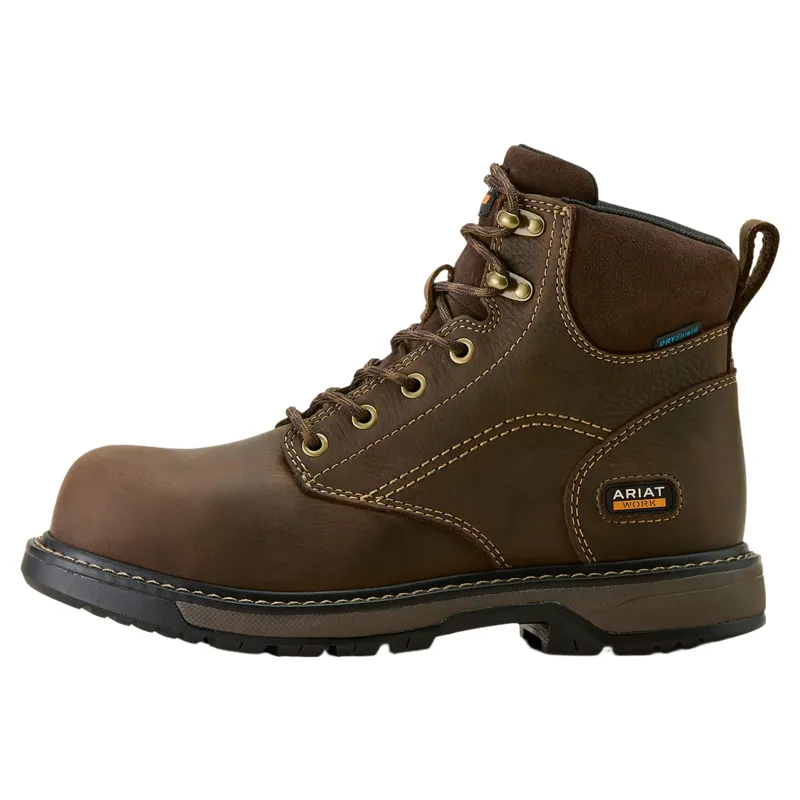 Ariat Riveter H2O Womens  Waterproof Composite Toe Work Boots - Dark Brown-1
