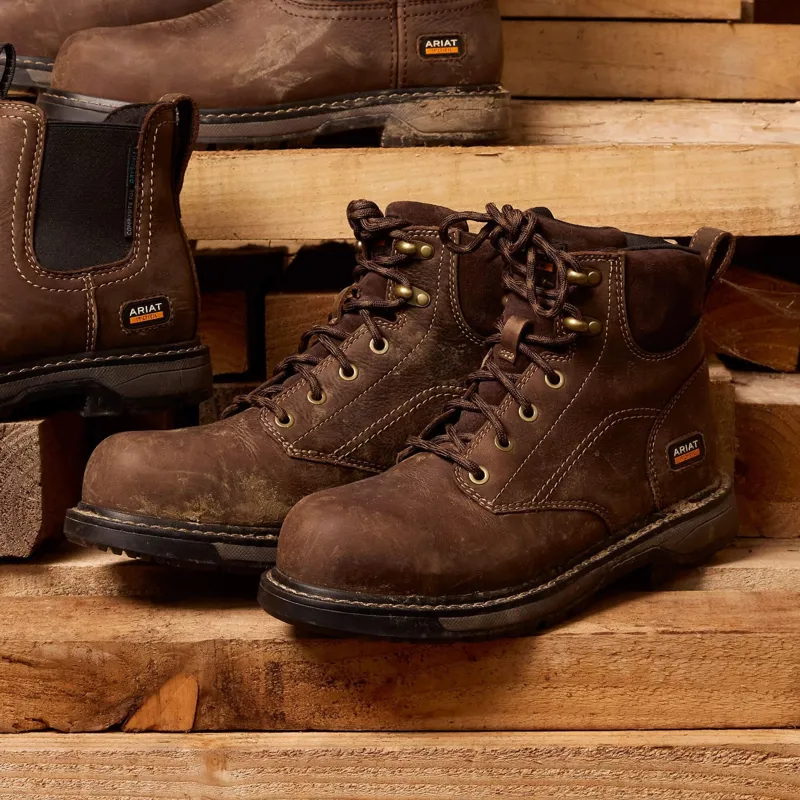 Ariat Riveter H2O Womens  Waterproof Composite Toe Work Boots - Dark Brown-2