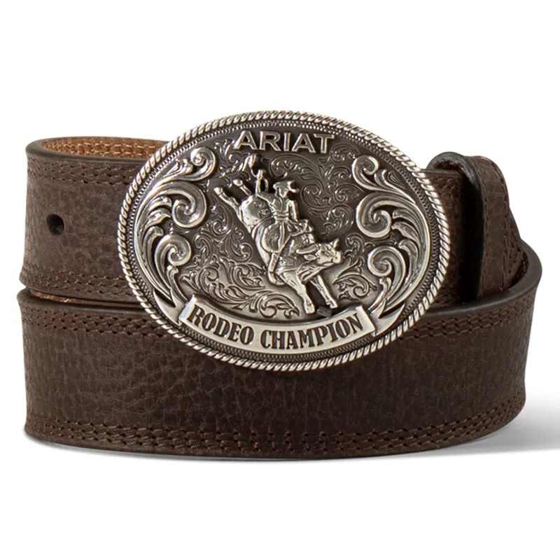Ariat Junior Boys Rodeo Champ Belt - Dark Brown