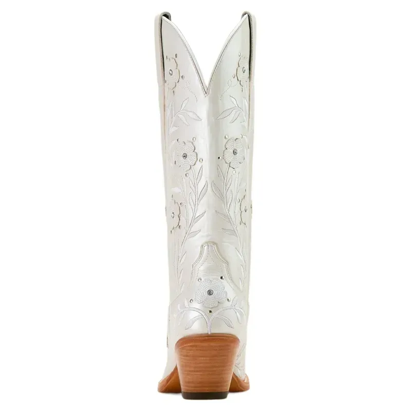 Ariat Romance J Toe Womens Western Boots - Pearly White-3