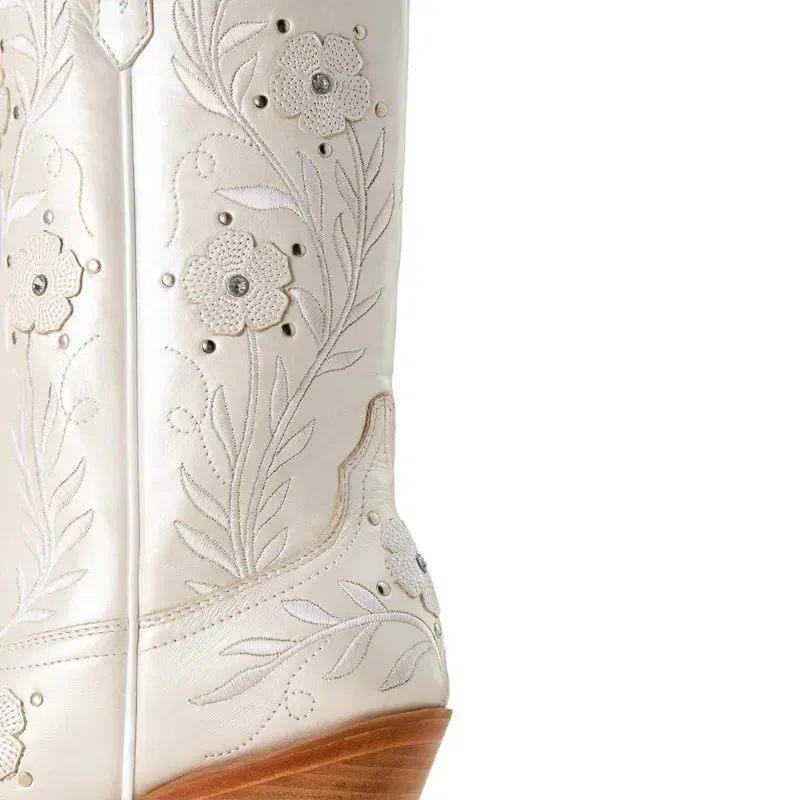 Ariat Romance J Toe Womens Western Boots - Pearly White-4