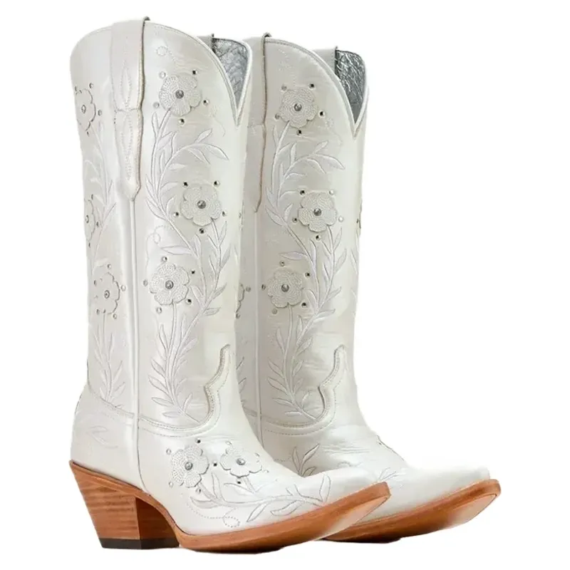Ariat Romance J Toe Womens Western Boots - Pearly White-8