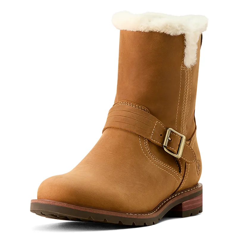 Ariat Savannah Sherpa Ladies Short Waterproof Boots - Carmel Tan