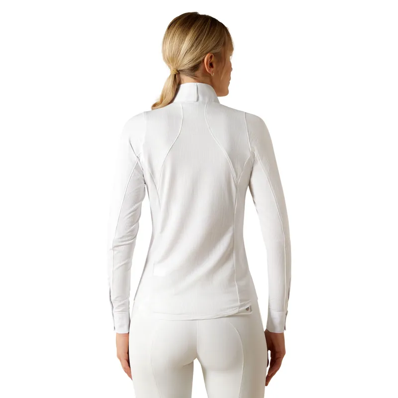 Ariat Luxe 2.0 Long Sleeve Ladies Competition Shirt - White-1